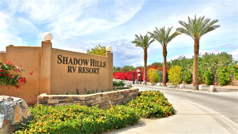 Shadow hills rv resort - Shadow Hills RV Resort. 40-655 Jefferson Street, Indio, CA 92201 * 760.360.4040. Shadow Hills RV Resort website. back to Palm Springs RV Parks.com